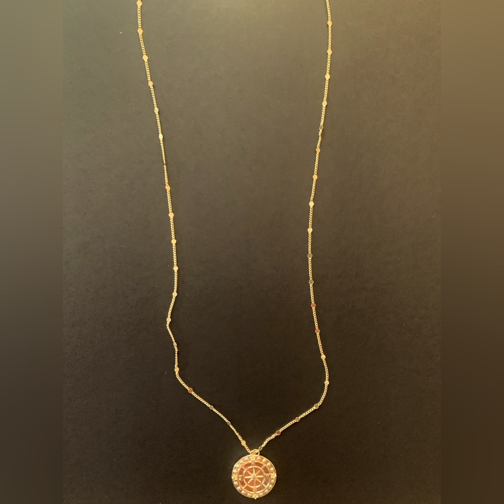 Pannee Find Your Way Compass Disc Necklace
